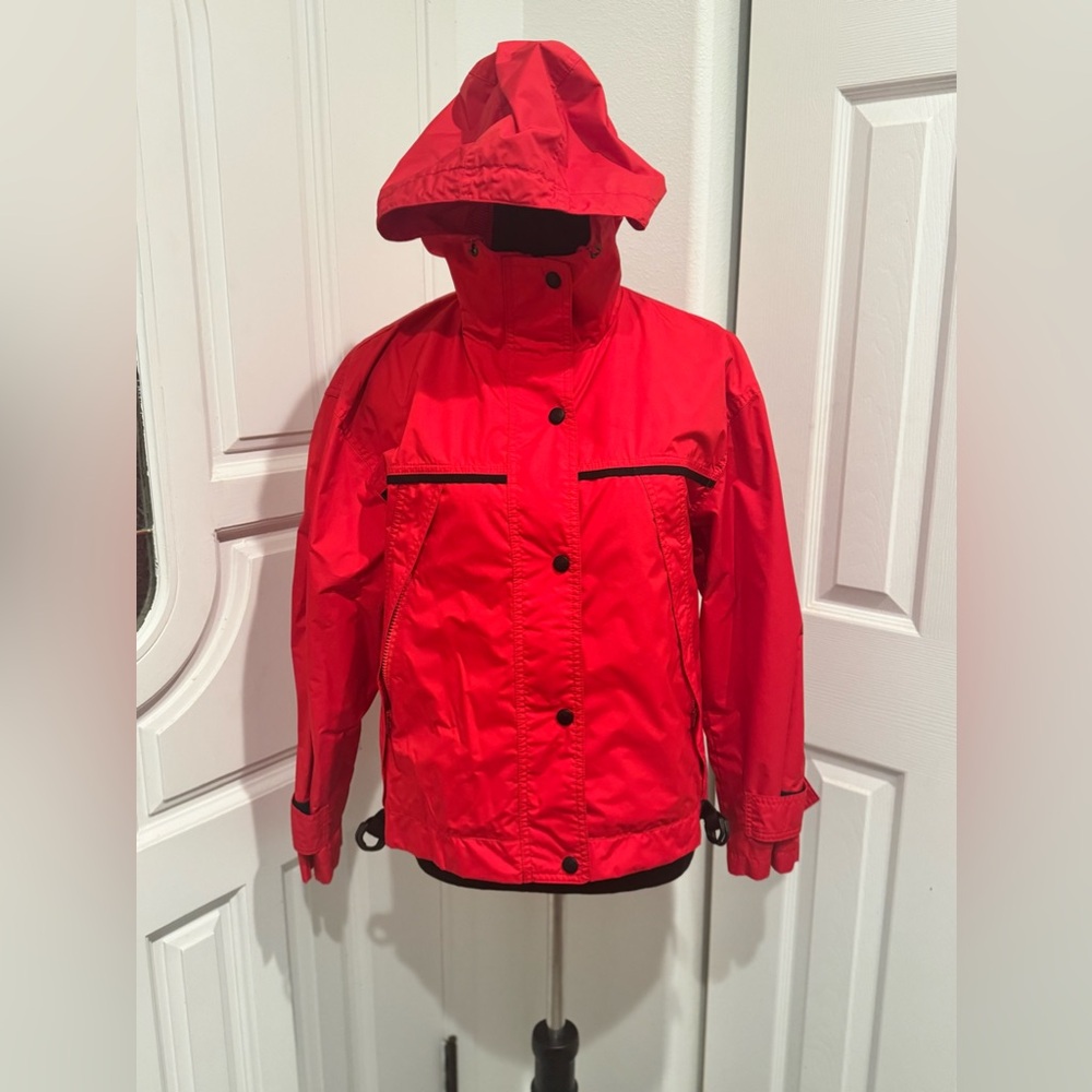 Eddie Bauer Red Light Jacket Coat Hoodie Lined Parka Outdoors XS MINT $159 - Picture 2 of 9